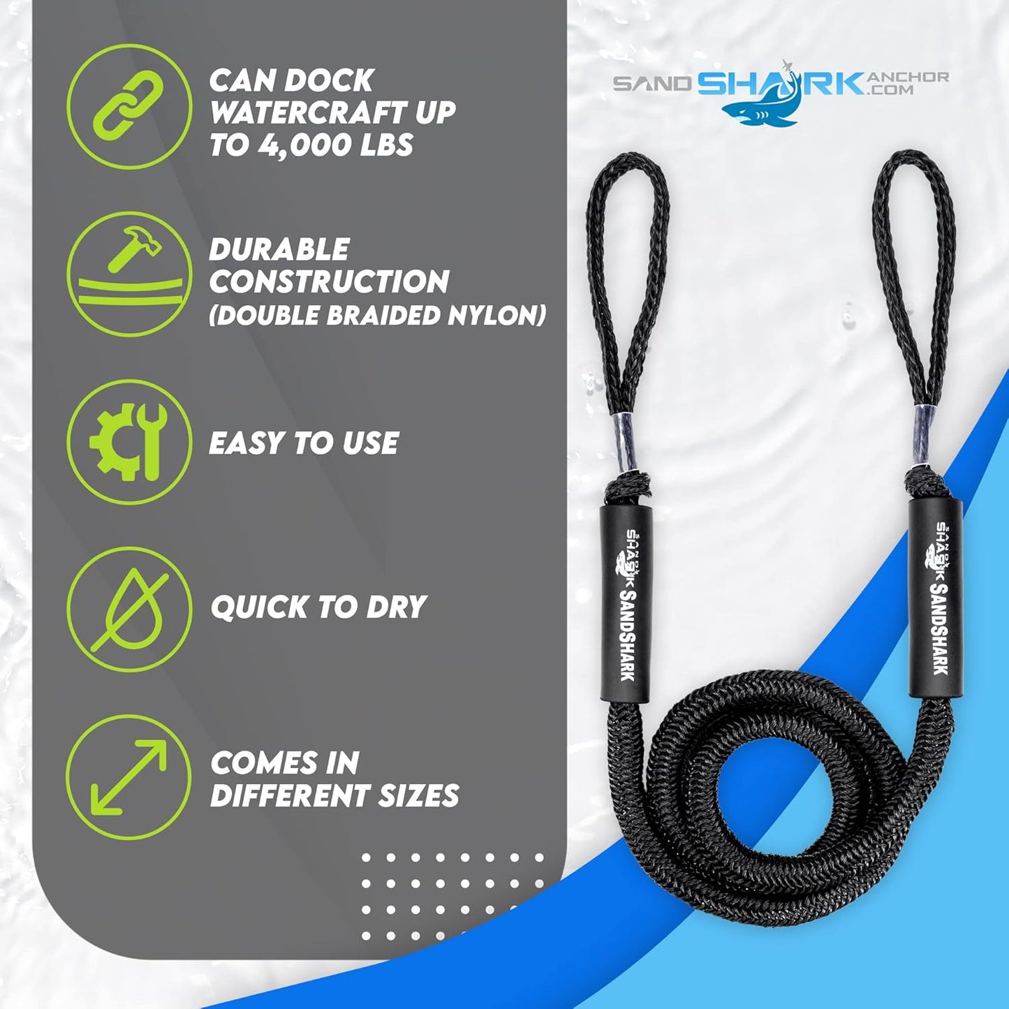 6-9 ft Bungee Dock Line - The Ultimate Docking Solution for Your Watercraft