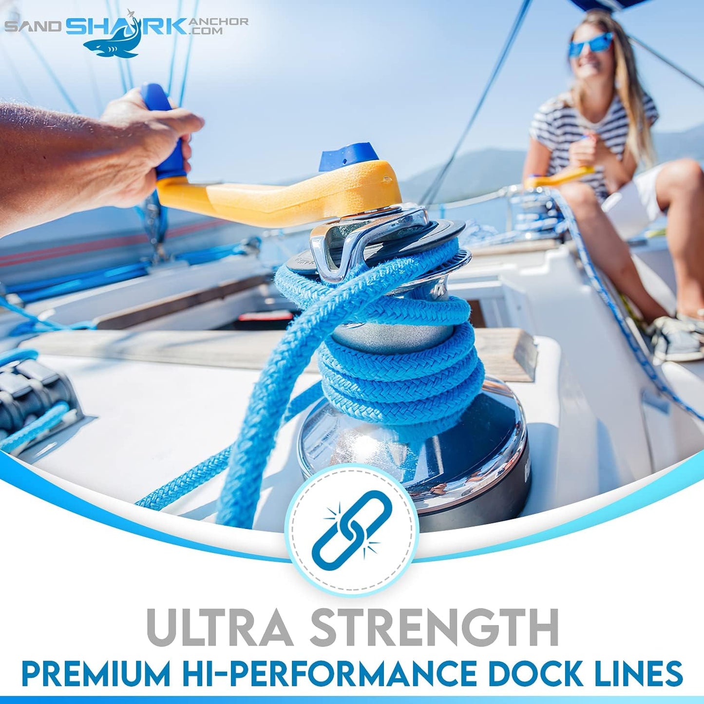 4-Pack Premium Dock Lines – Heavy Duty for Boats, Jet Skis, and Pontoons (1/2"x15')