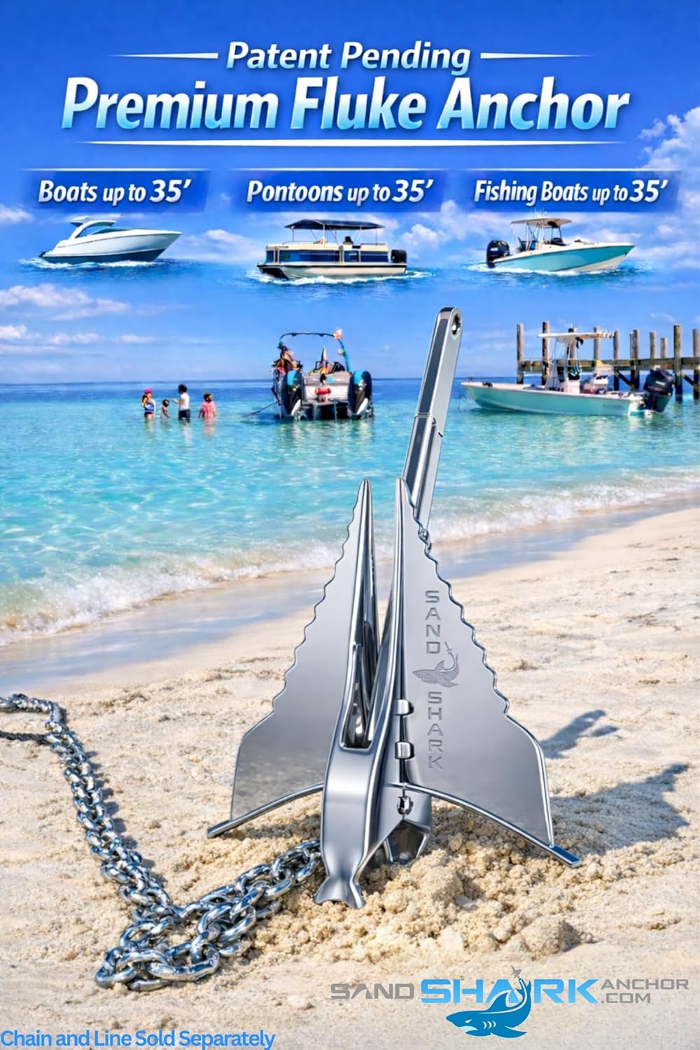 Sandshark Stainless Fluke