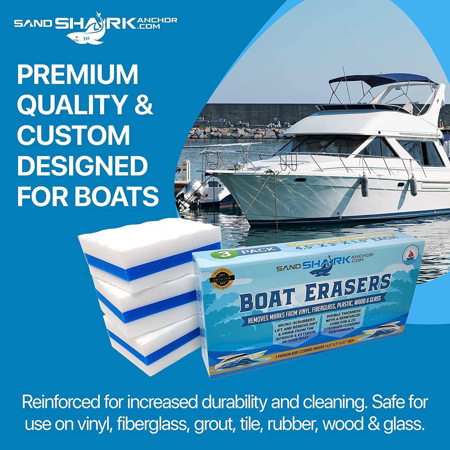 Boat Erasers – The Ultimate Cleaning Solution for Boats, Jet Skis, and Pontoons (3 PK)