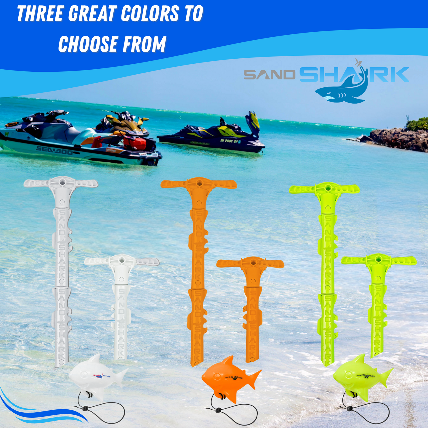 Sport Anchor - Shallow Water Anchor Pole for Boats and PWC. Easy Storage, High-Strength ABS (4' tall)