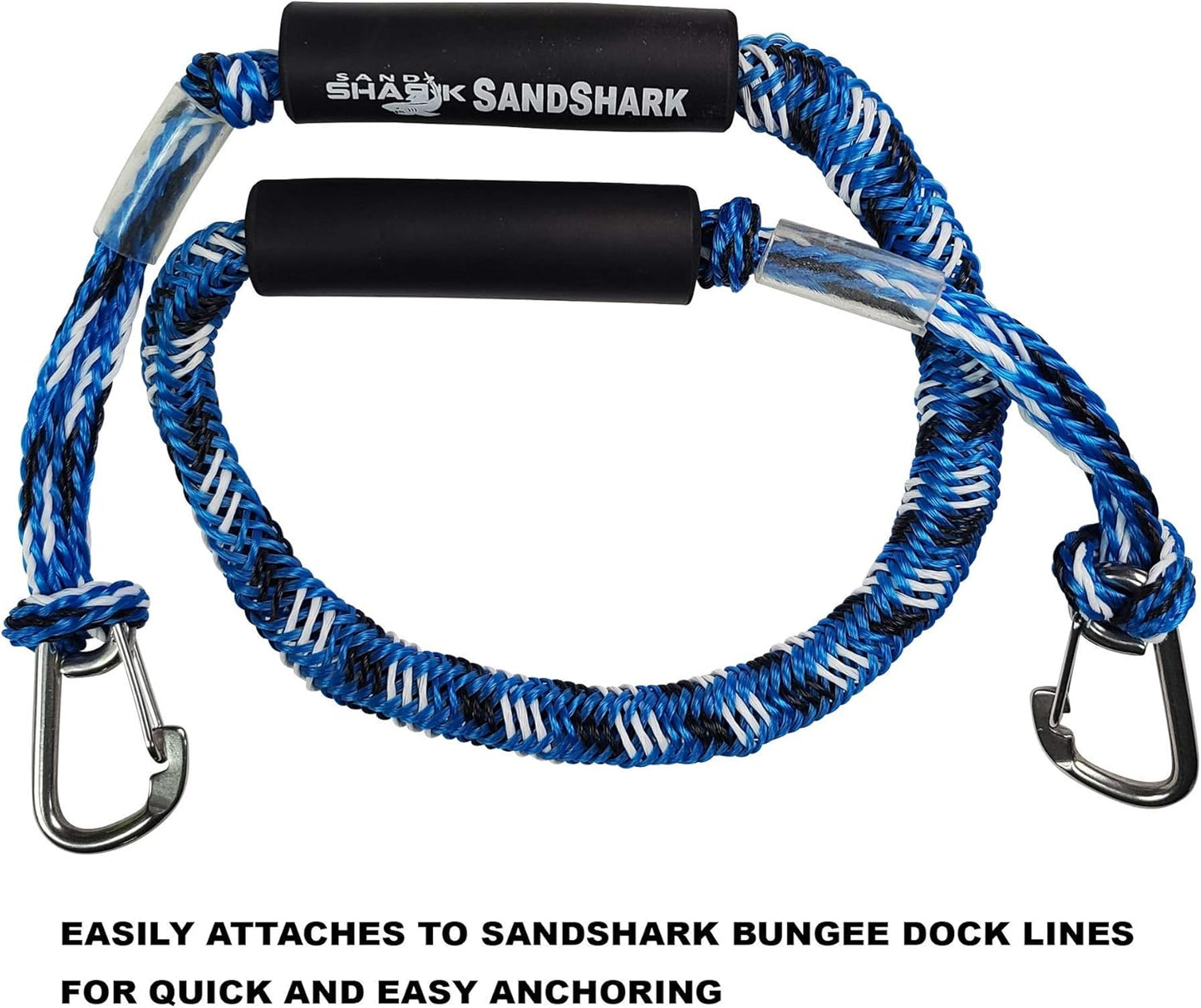 2PK SandShark Carabiner Clips 5/16" (8mm) - Stainless Steel Clip for Boat Lines