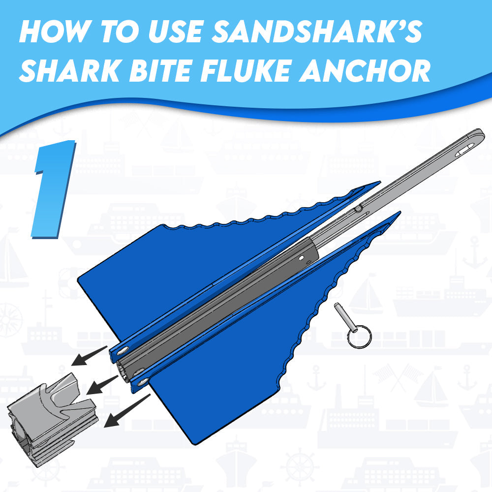 Mini Fluke Anchor– Compact, Powerful Anchor for Jet Skis, PWCs, Kayak, & Small Boats (Anchor, Line, Case)