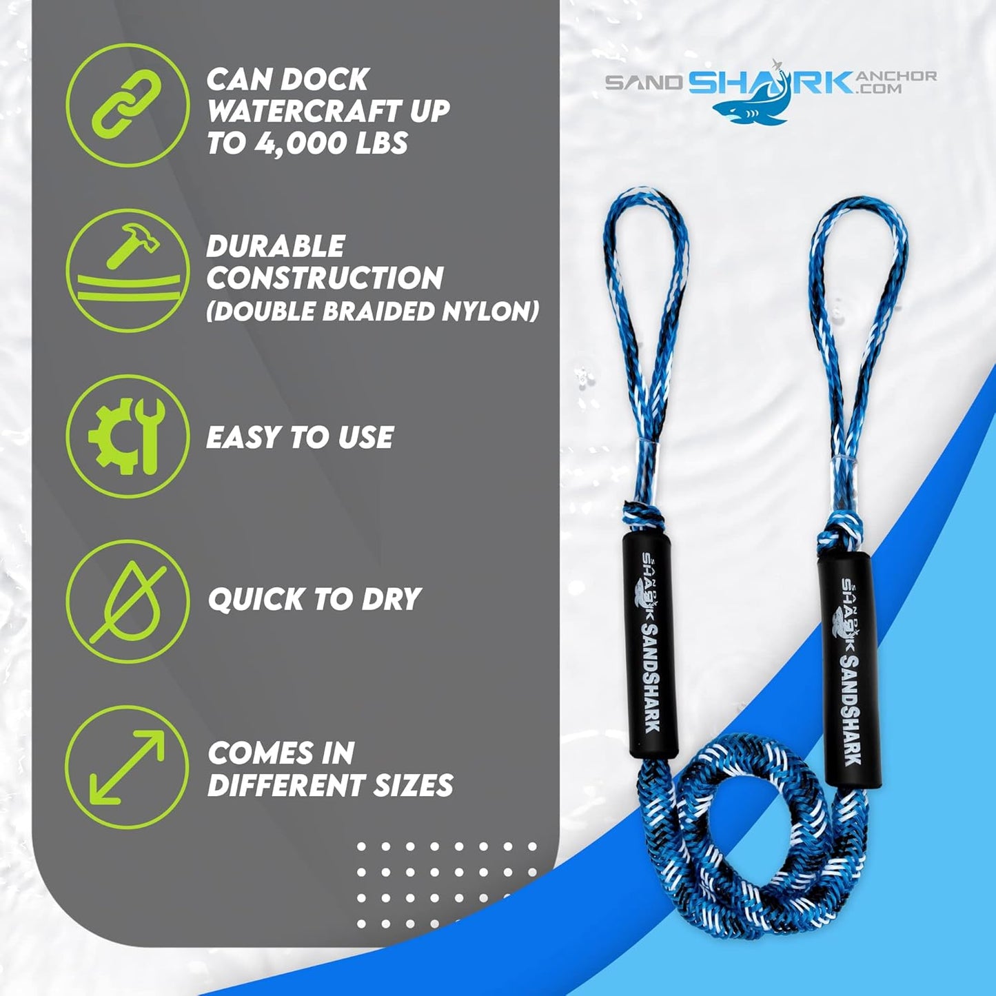 4-5.5 ft Bungee Dock Line – Ultimate Stretch and Security for your Watercraft