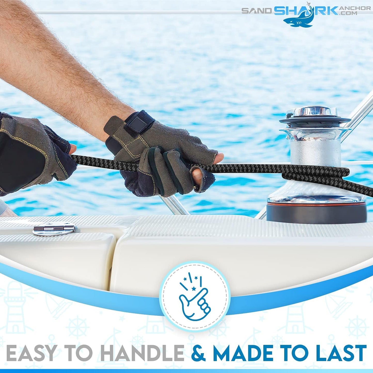 4-Pack Premium Dock Lines – Heavy Duty for Boats, Jet Skis, and Pontoons (1/2"x15')