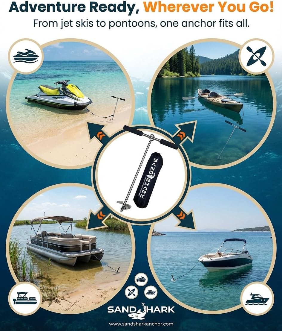 Lite 18 Anchor – Reliable, Portable Anchor for Jet Ski, Kayak, Small Boats