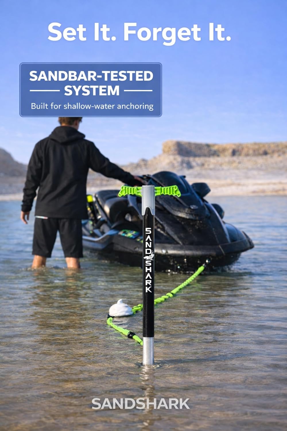 7-14ft Bungee Dock Line, Anchor Line, by Sandshark – Perfect Docking Solution for Boats & Jet Skis