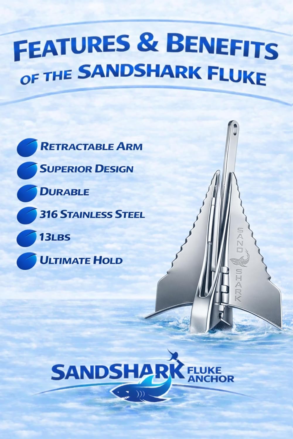 Sandshark Stainless Fluke