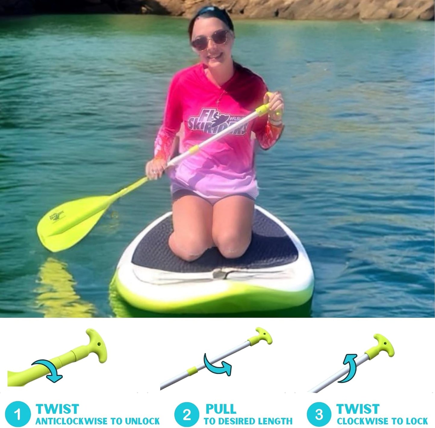 Premium Telescoping Emergency Boat Paddle- 22''-42'',