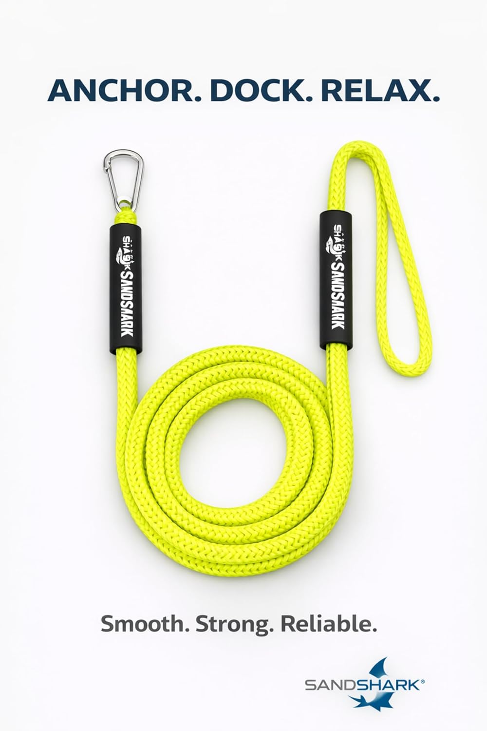 7-14ft Bungee Dock Line, Anchor Line, by Sandshark – Perfect Docking Solution for Boats & Jet Skis
