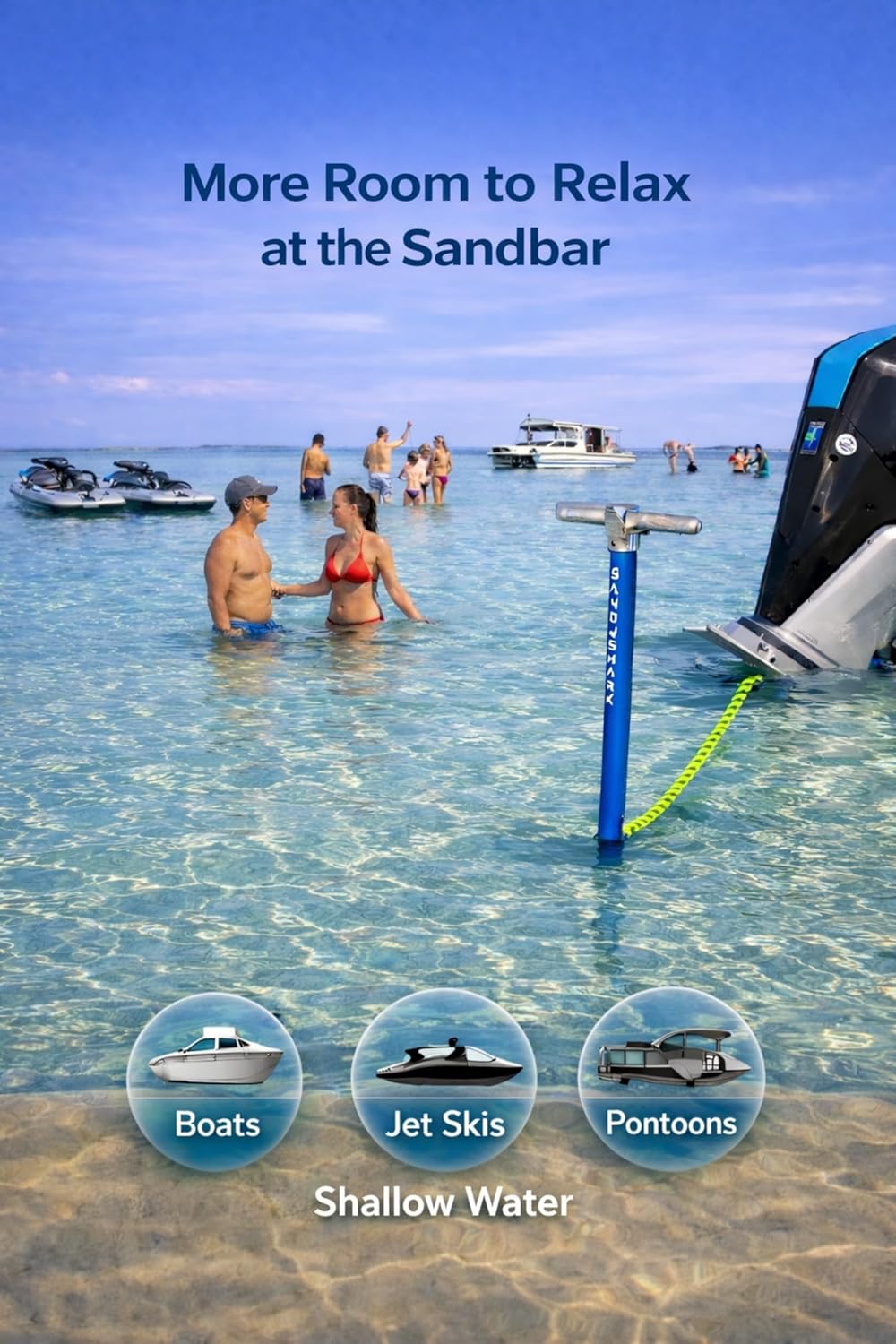 7-14ft Bungee Dock Line, Anchor Line, by Sandshark – Perfect Docking Solution for Boats & Jet Skis