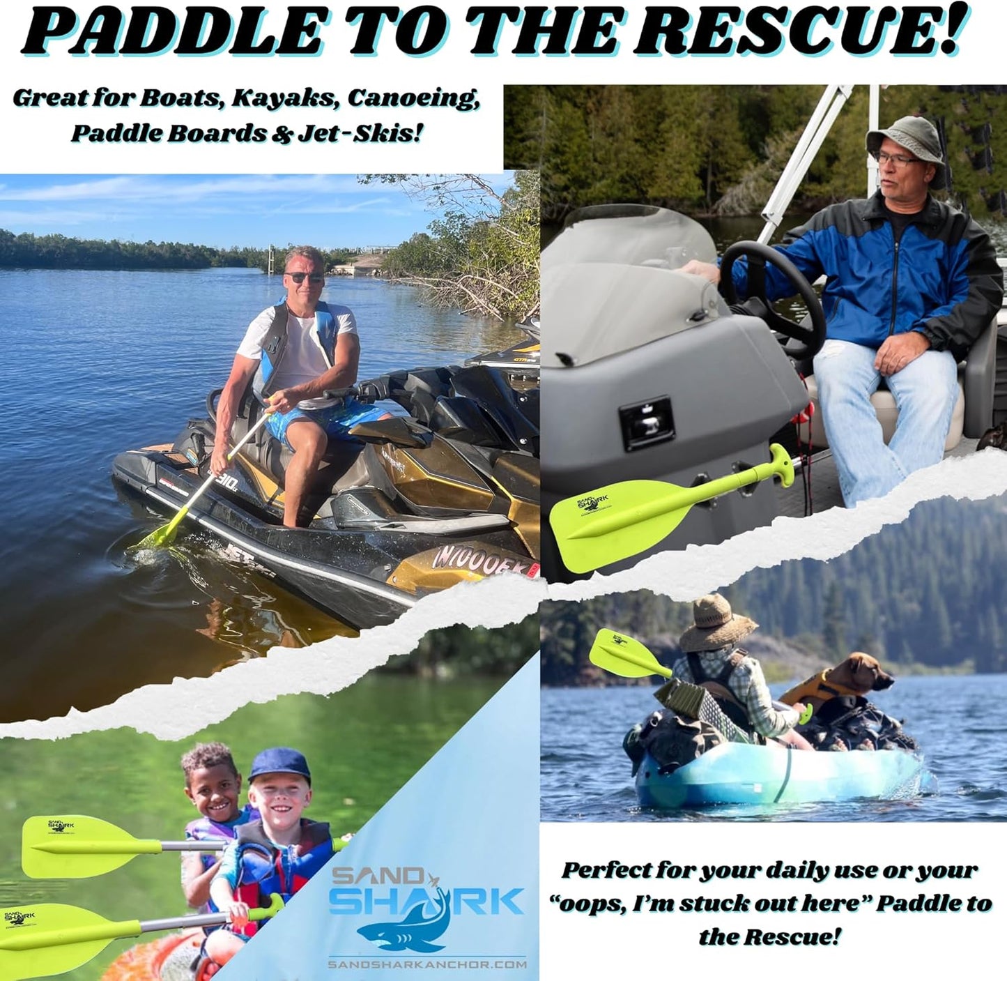 Premium Telescoping Emergency Boat Paddle- 22''-42'',