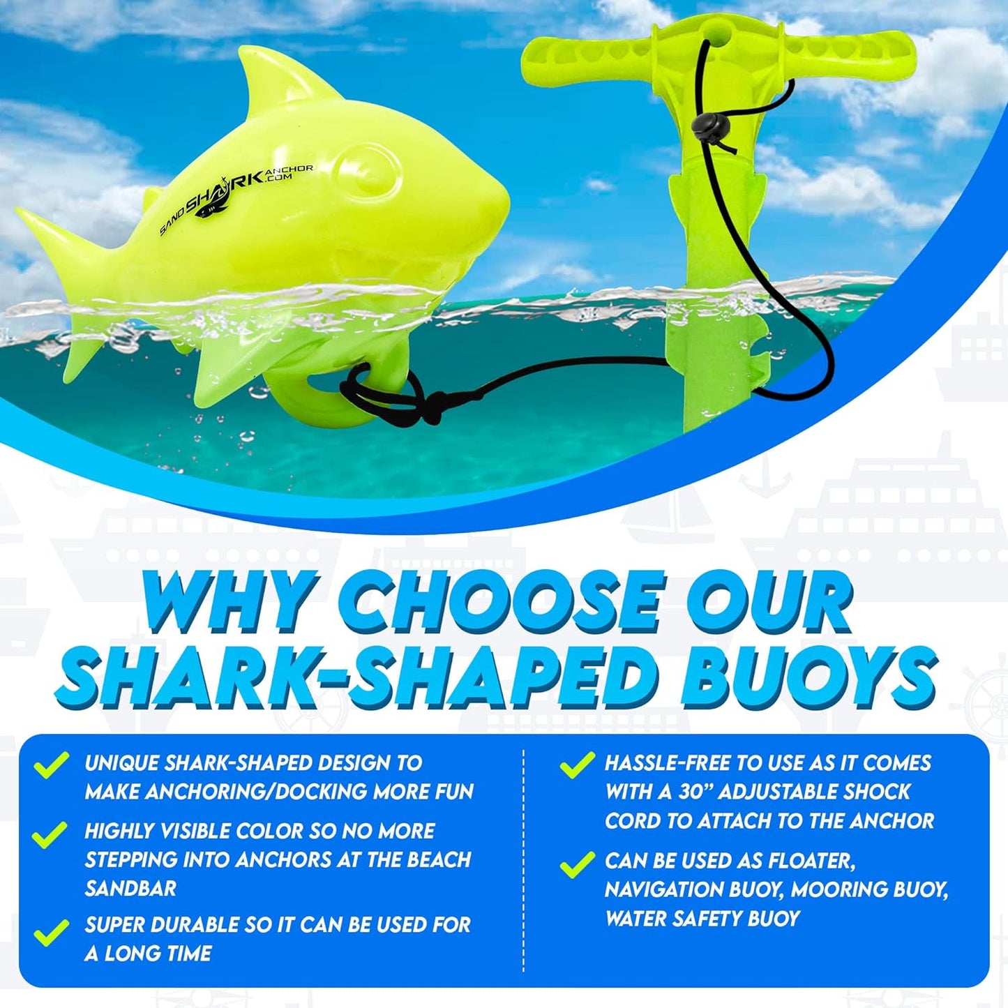 SandShark Marker Buoy – Essential For Anchor Safety & Visibility