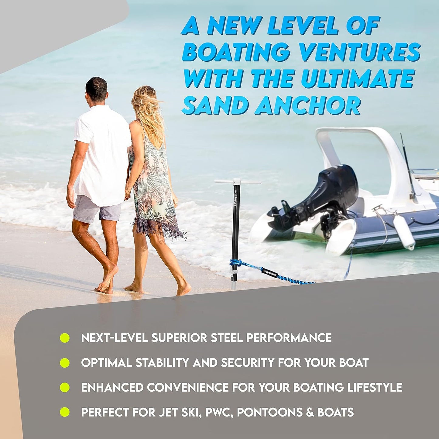 Ultimate Large - Premium Screw in Boat & Pontoon, Stainless Steel (29"-48", Case)