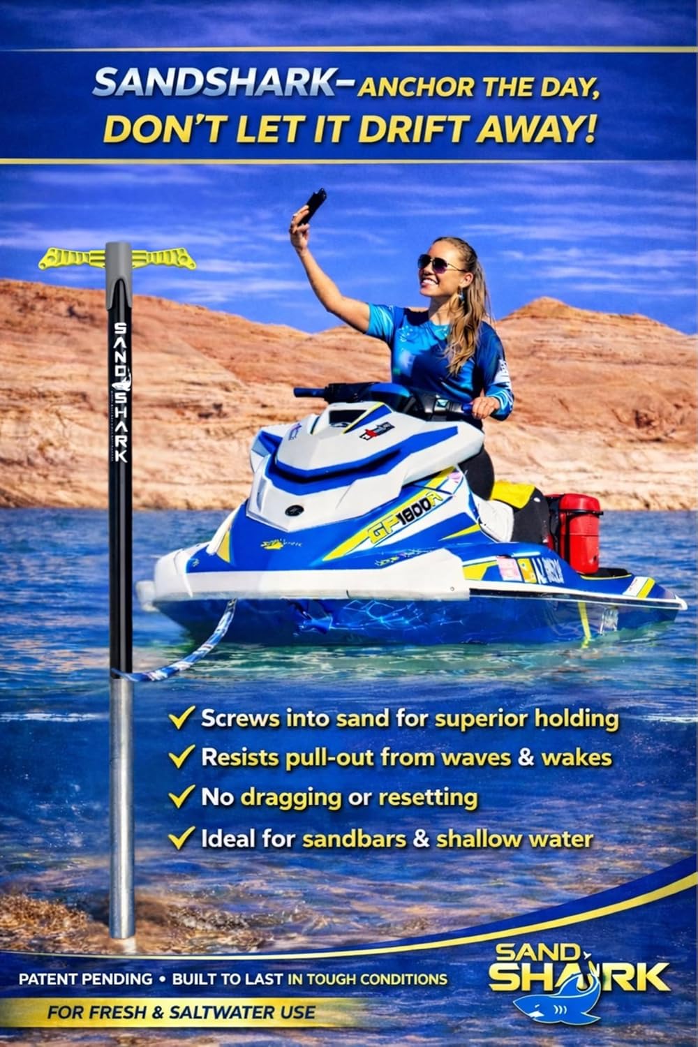 All New Patent Pending Design for 2025- SuperSport 3.0 Anchor -- Adjusts 29"-48"