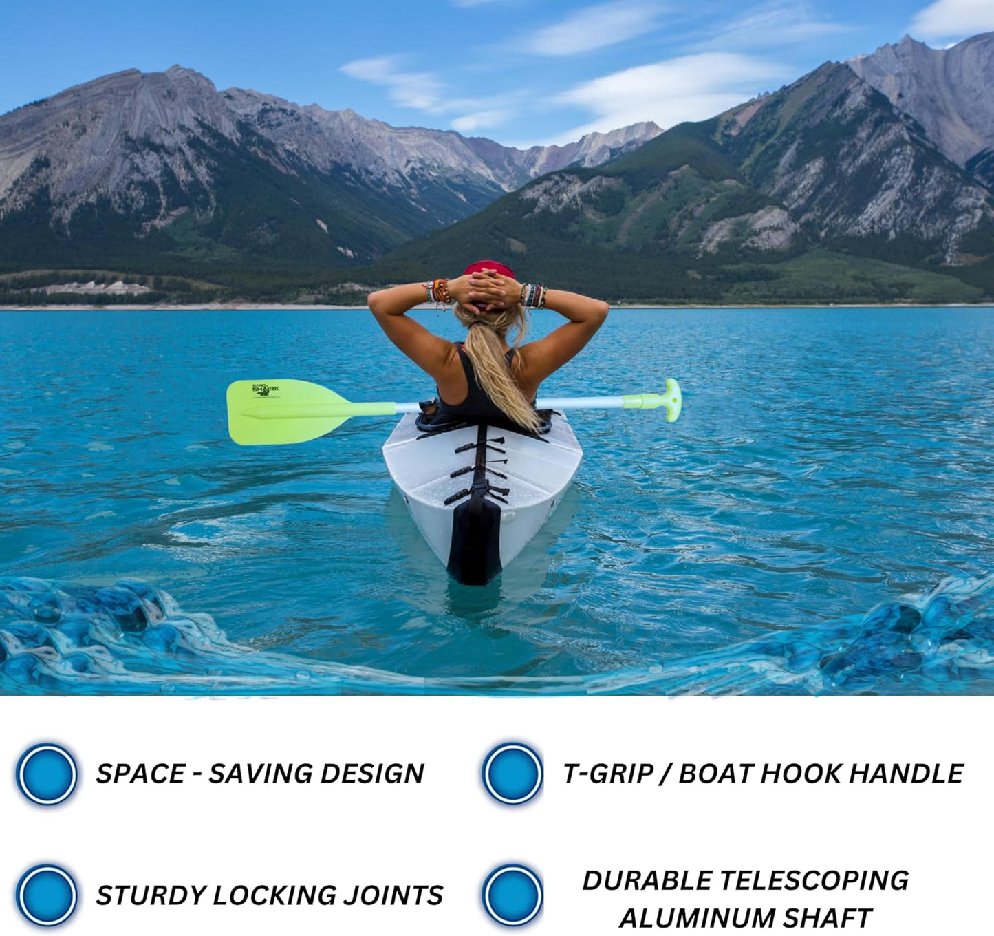 Premium Telescoping Emergency Boat Paddle- 22''-42'',