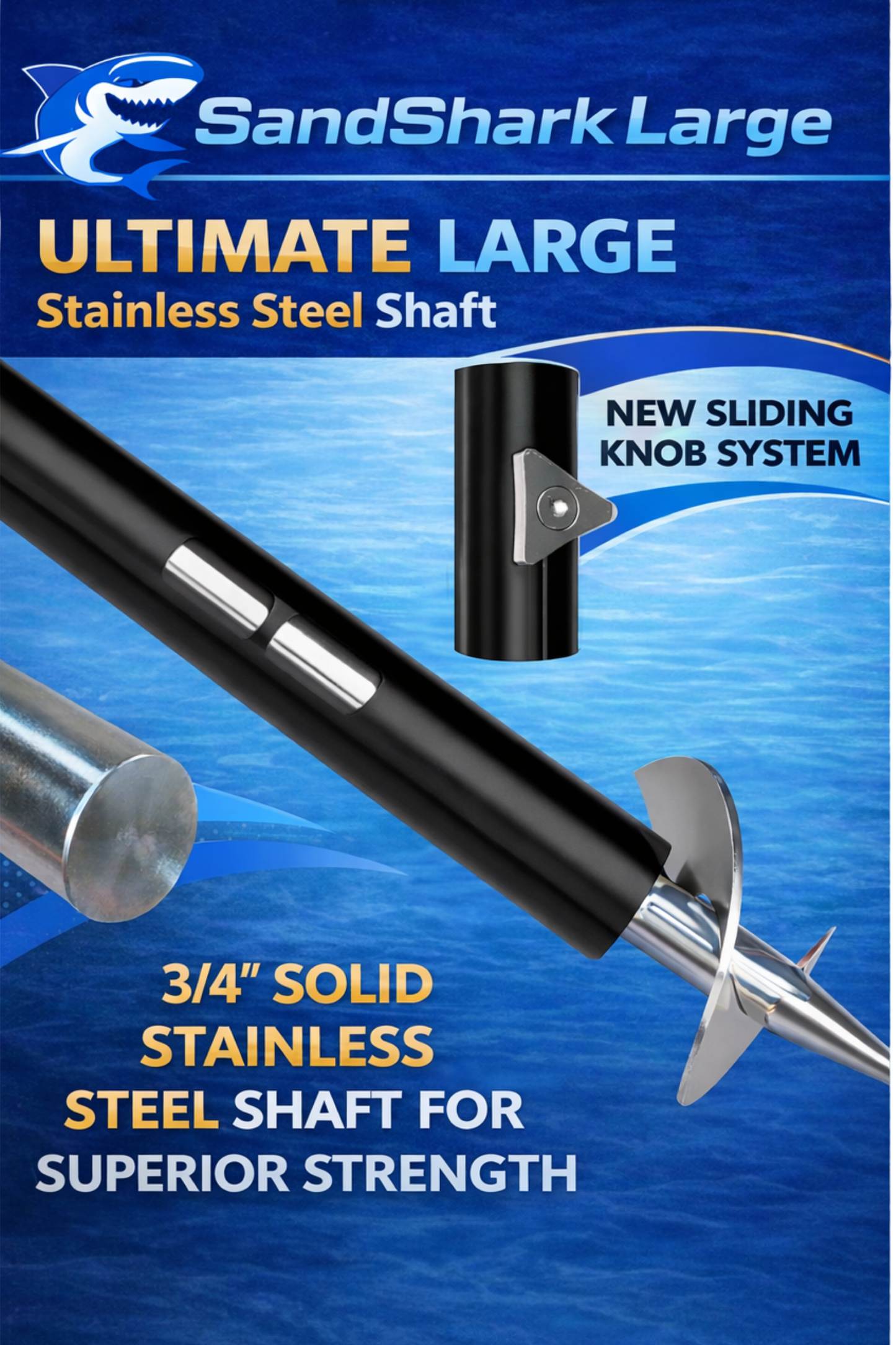 Ultimate Large - Premium Screw in Boat & Pontoon, Stainless Steel (29"-48", Case)