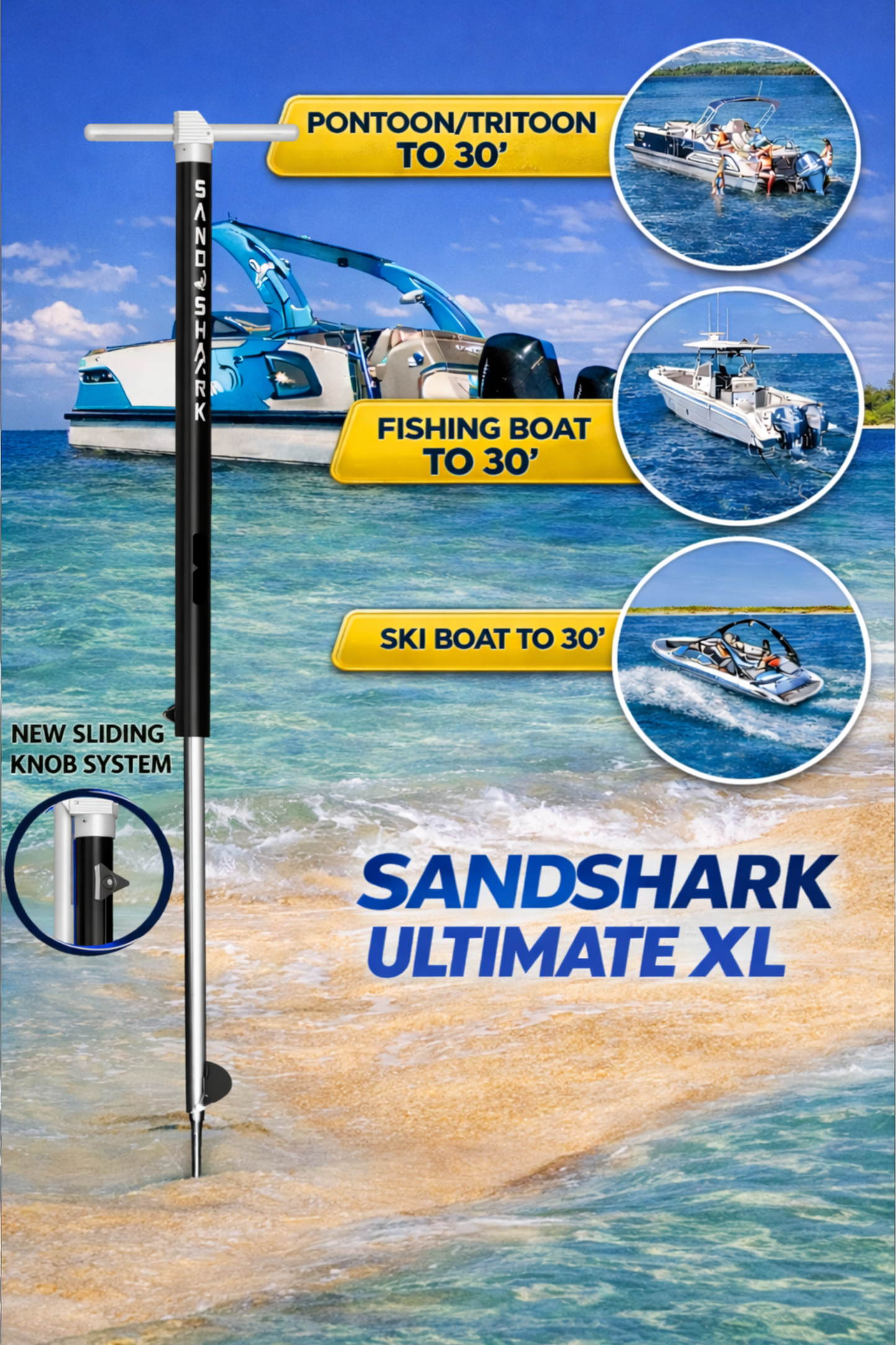 Ultimate Large - Premium Screw in Boat & Pontoon, Stainless Steel (29"-48", Case)