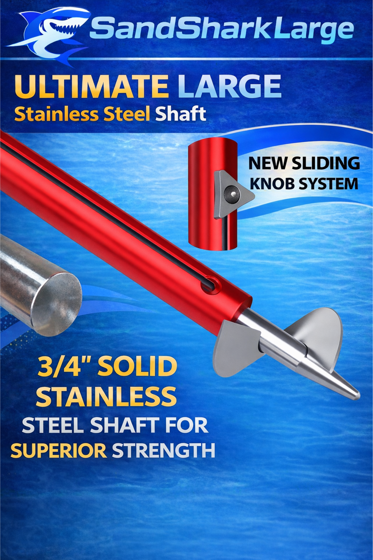 Ultimate Large - Premium Screw in Boat & Pontoon, Stainless Steel (29"-48", Case)