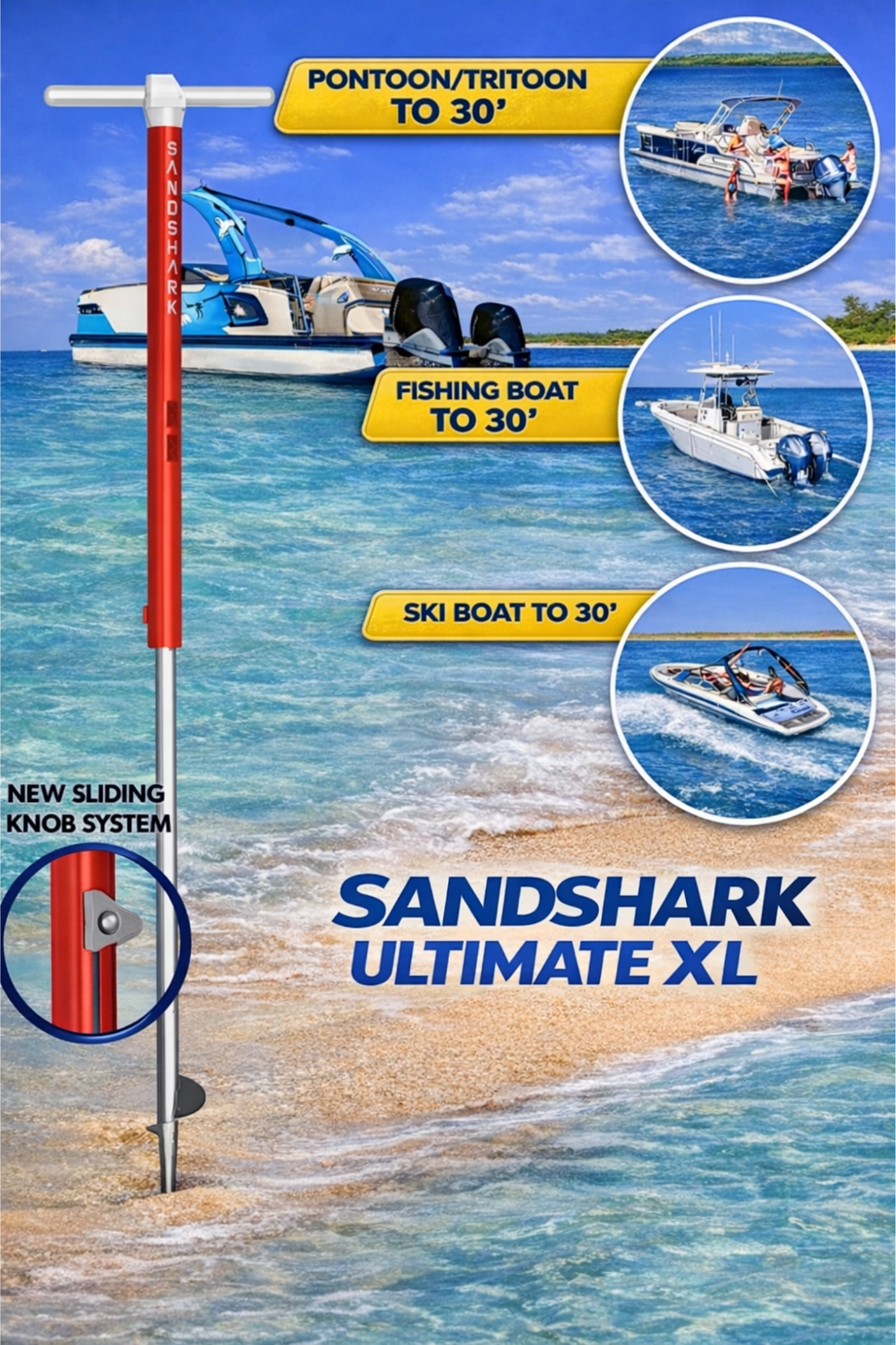 Ultimate Large - Premium Screw in Boat & Pontoon, Stainless Steel (29"-48", Case)