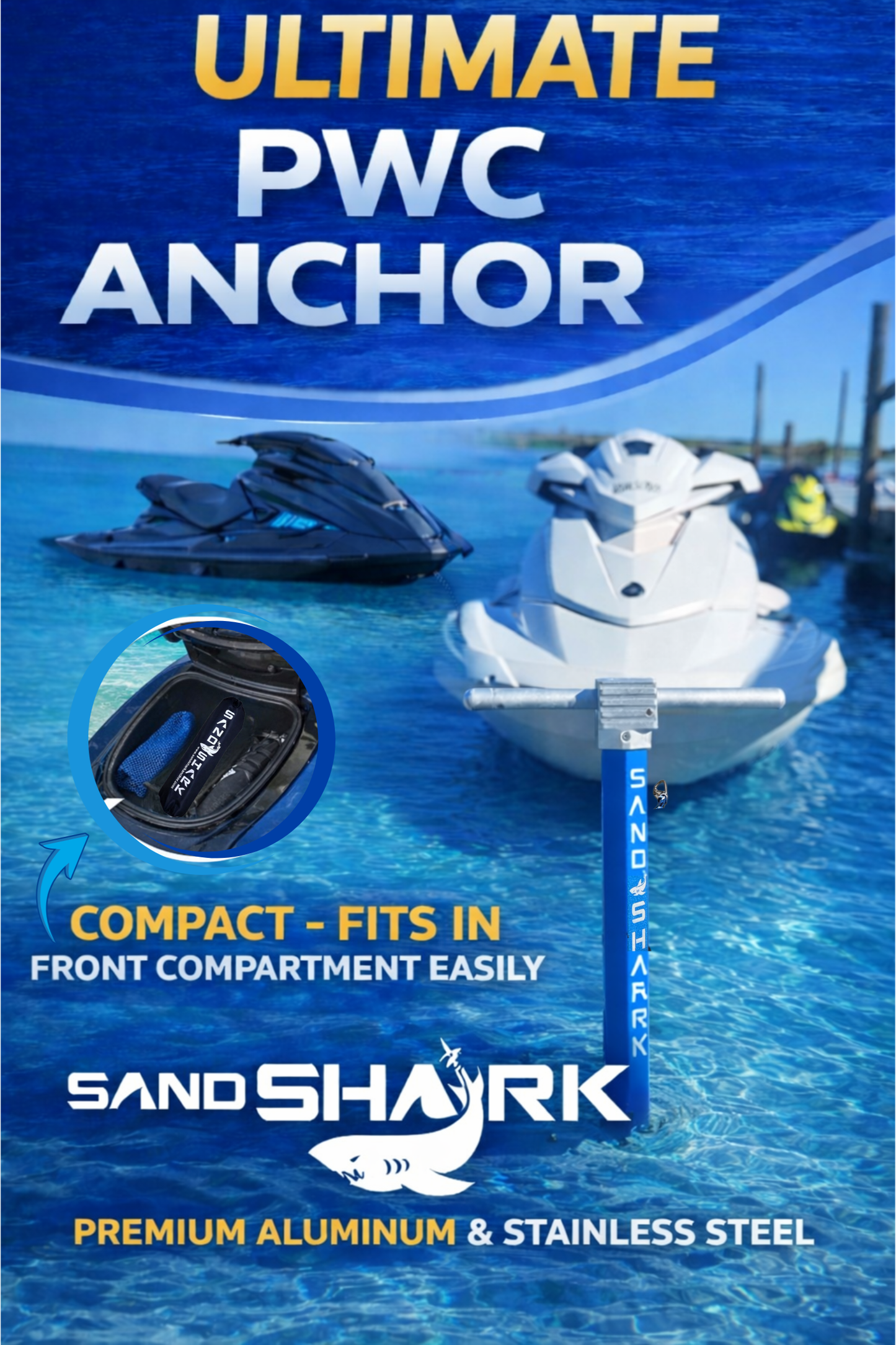 PWC Anchor by Sandshark – The Ultimate Anchor for Jet Skis & Personal Watercraft