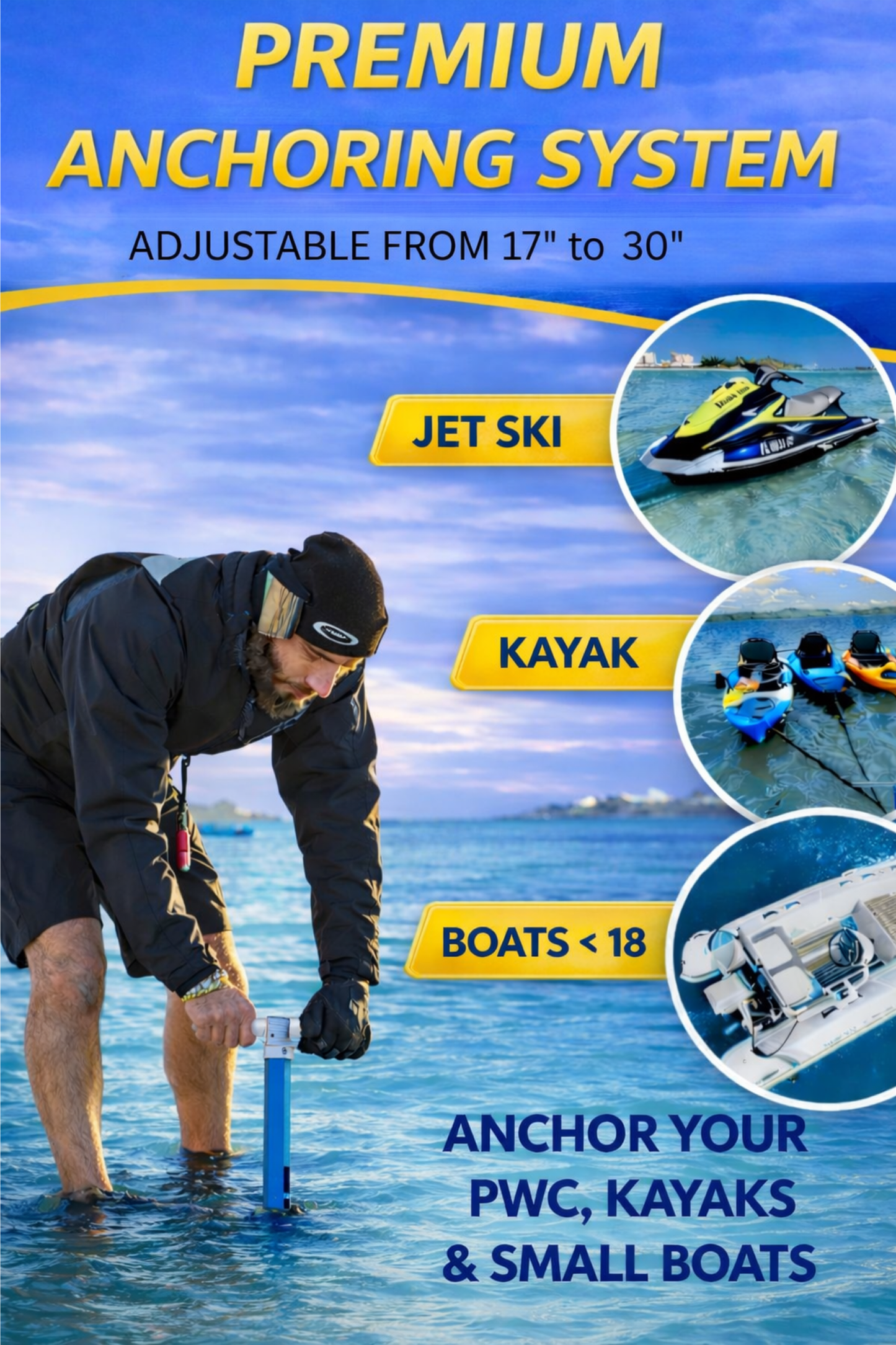 PWC Anchor by Sandshark – The Ultimate Anchor for Jet Skis & Personal Watercraft