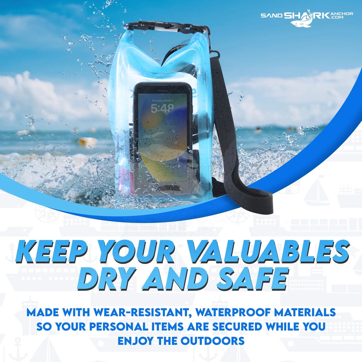 SandShark Anchor 3L Waterproof Dry Bag – Compact & Durable