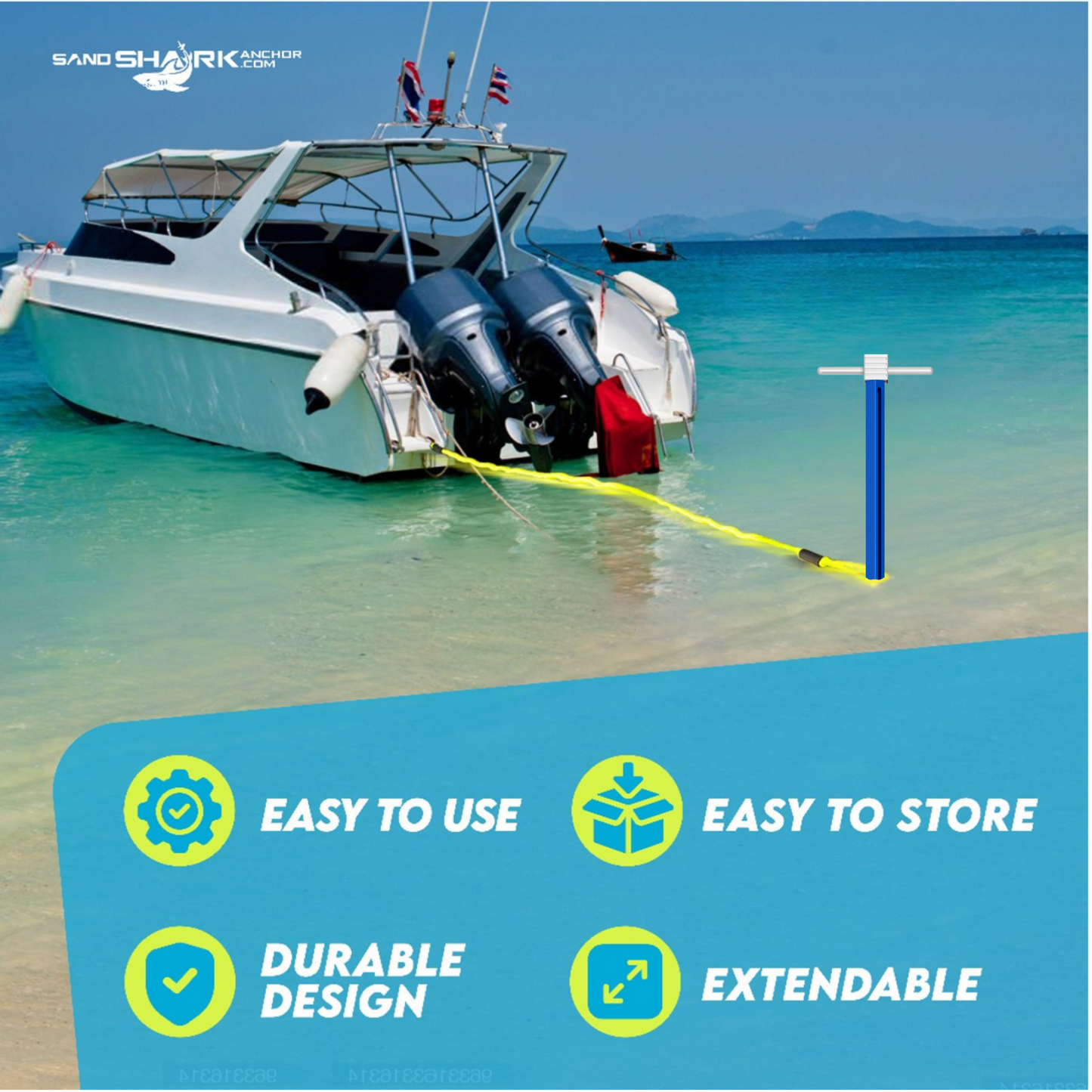 NEW for 2025 Ultimate XL 3.0  – Heavy-Duty Anchor for Boats, Pontoons, Tritoons